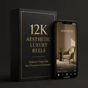 12K Aesthetic Luxury Reels Videopaket mit fertigen Content-Vorlagen für Social Media Marketing