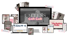 Faceless Cash Code Strategie-Paket für anonymes Online-Marketing ohne Gesichtszeigen